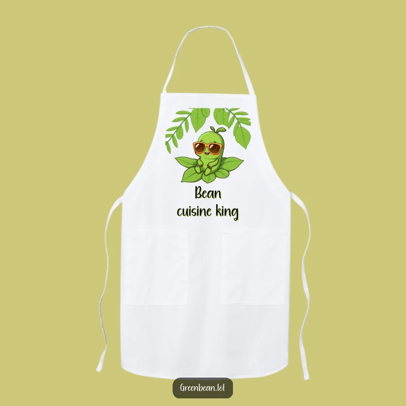 Funny Green Bean Apron: Cool Character Chef, Protects with Humorous Style Gift