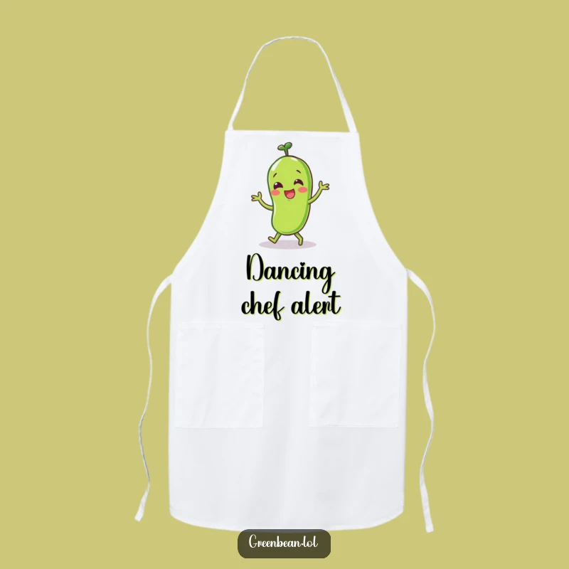 Funny Happy Green Bean Dance Apron: Cook with Joyful Moves - Great Funny Gift