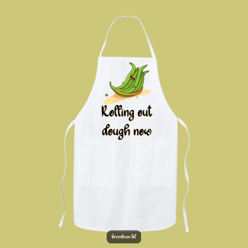 Funny Apron: Rolling Green Beans - Kitchen Giggles