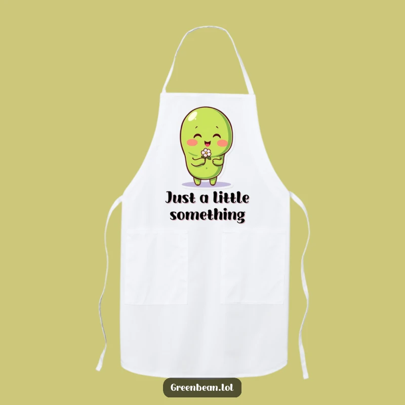 Funny Green Bean Flower Apron: Charming Kitchen Fun!