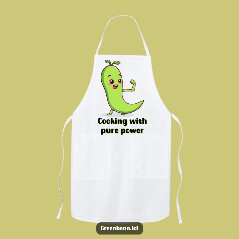 Funny Green Bean Muscle Apron: Cook Up Some Strength!, a Hilarious Funny Gift
