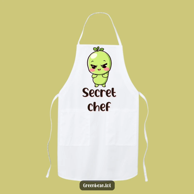 Funny Green Bean Wink Apron: Cook with a Playful Smile