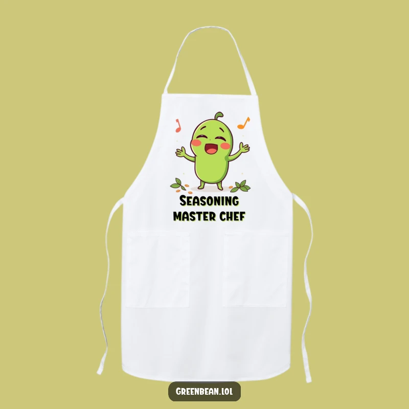 Funny Singing Bean Apron: Seasoned Chef, Kitchen & Performance Humor Gift