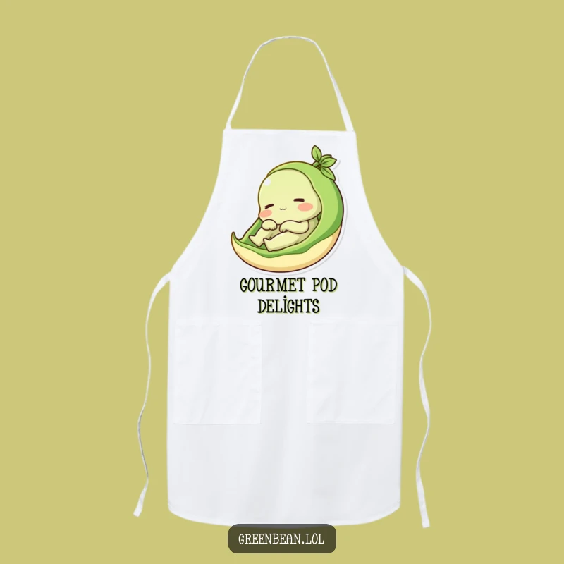 Funny Green Bean Pod Apron: Cook with Cozy Comfort!, a Hilarious Funny Gift