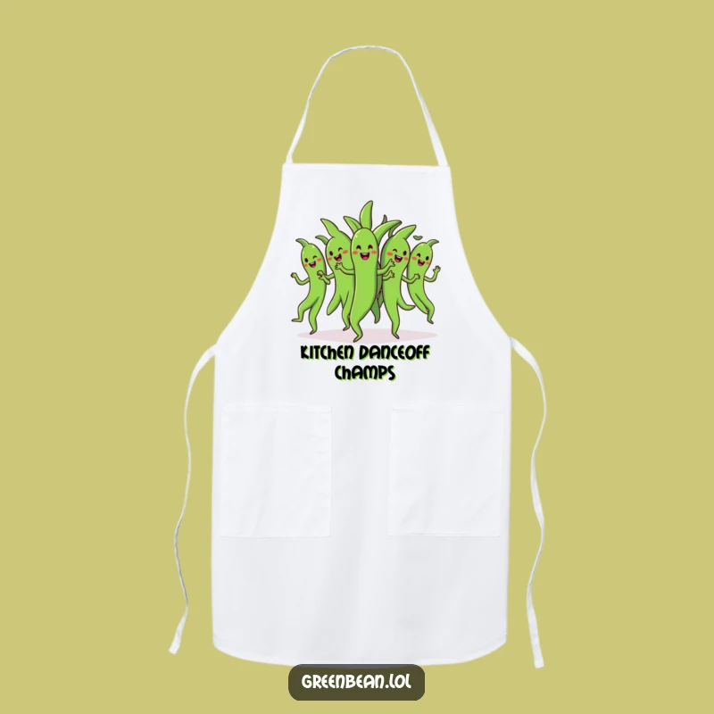 Funny Dancing Green Beans Apron: Hilarious Vegetable Group Gear