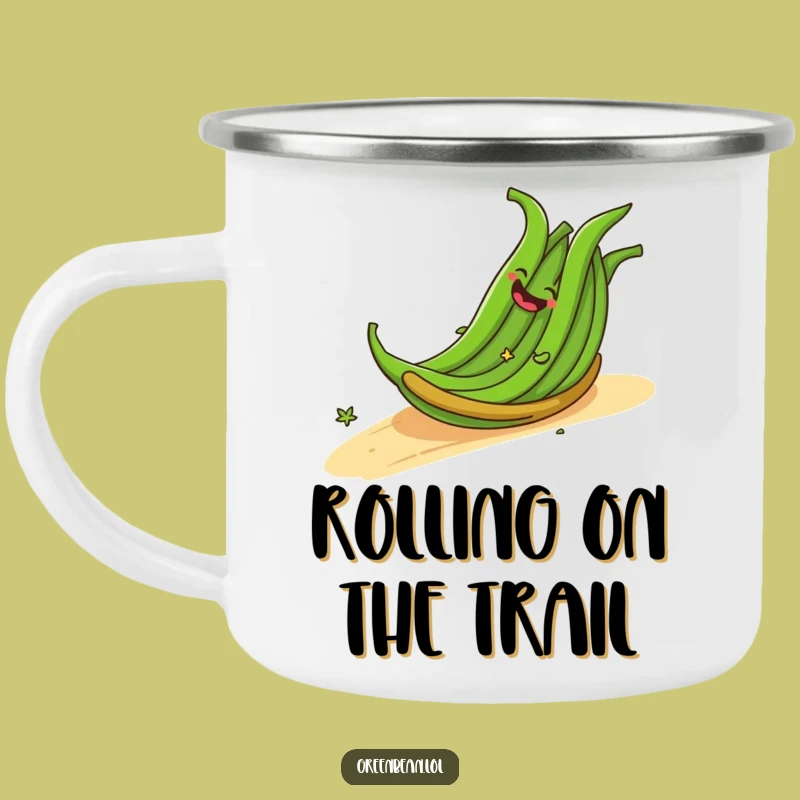 Funny Camping Mug: Rolling Green Beans - Outdoor Giggles