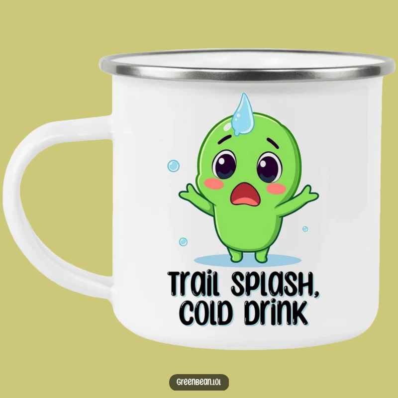 Funny Splash Bean Camping Mug - Outdoor Humor for Your Brew