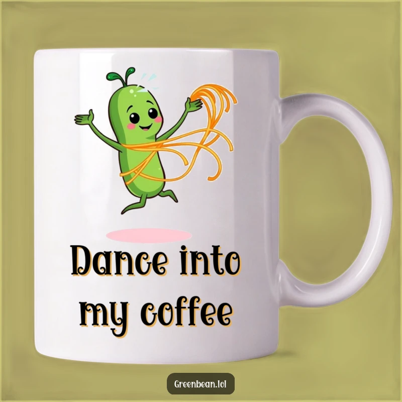 Funny Dancing Bean Mug: Hilarious Spaghetti Twirl Gift