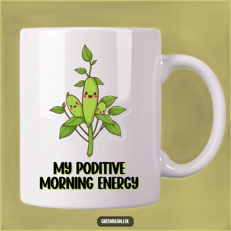 Funny Happy Bean Mug: Hilarious Veggie Humor for Your Morning Brew!