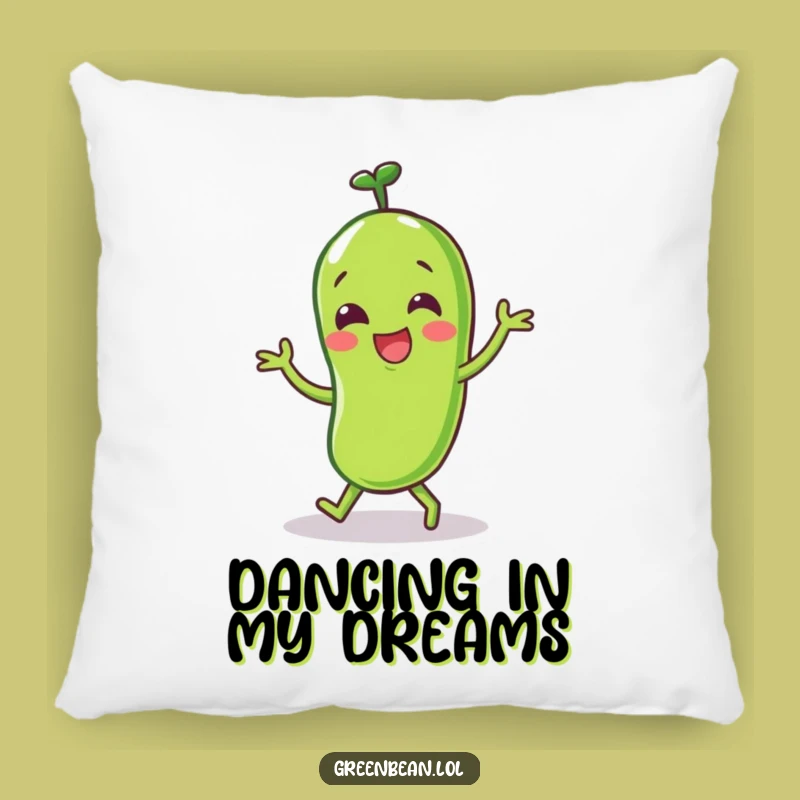 Cozy Funny Happy Green Bean Dance Pillow: Snuggle Up with Joy - Perfect Funny Gift