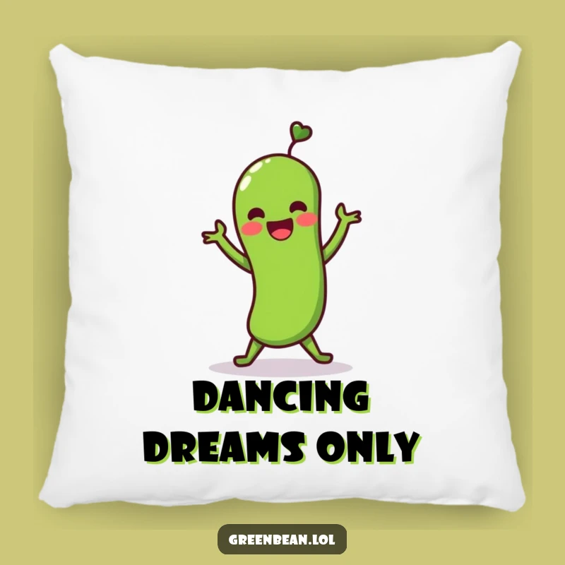 Funny Green Bean Shimmy Pillow: Cozy Dance Vibes, Perfect Accent Gift