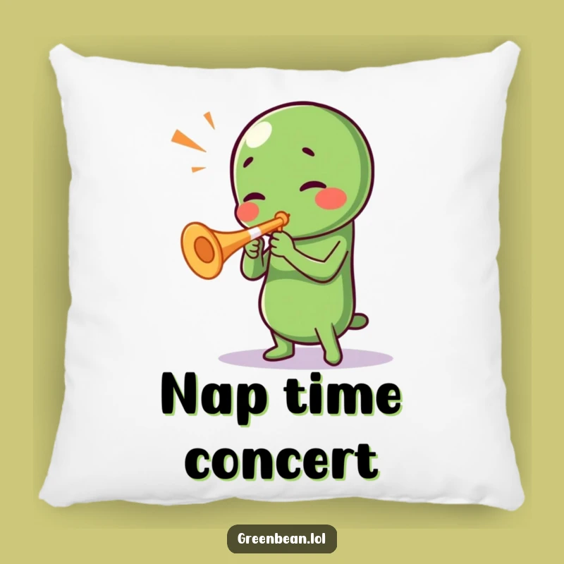 Funny Green Bean Trumpet Pillow: Snuggle Up with This Hilarious Musical Veggie Cushion!