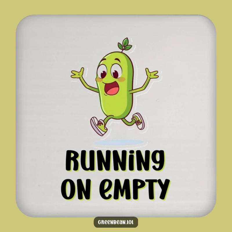 Funny Green Bean Protect Coaster: Hilarious Sprinter Drink Saver - Lovely Funny Gift!