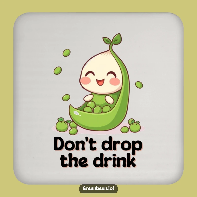 Funny Juggling Bean Coaster - Hilarious Veggie Gift for Table Protection