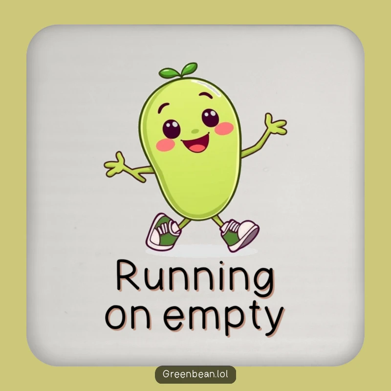 Funny Runner Bean Coaster: Speedy Protection, Whimsical Funny Gift