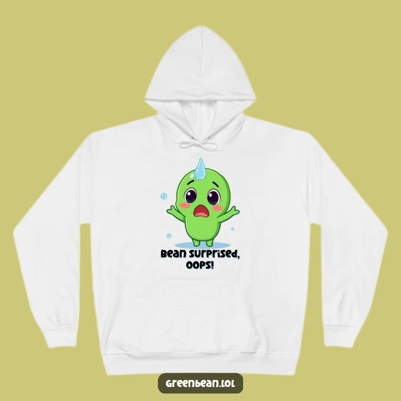 Cozy Funny Splash Bean Hoodie - Warmth with a Humorous Shock
