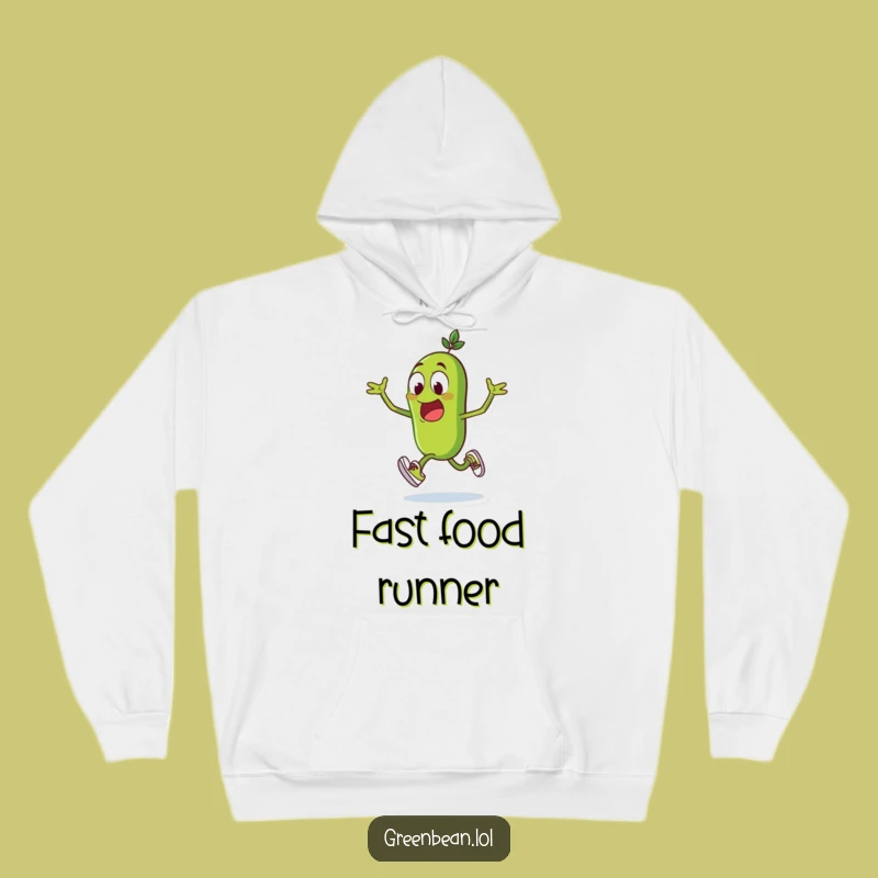 Funny Green Bean Marathon Hoodie: Cozy Sprinter Sweatshirt - Great Funny Gift!