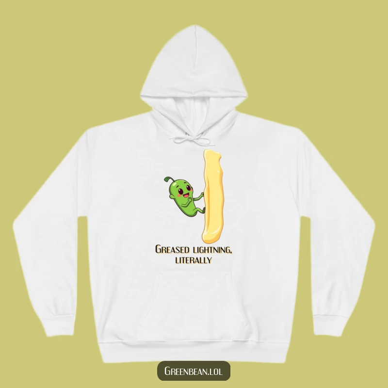 Funny Green Bean Butter Climb Hoodie: Cozy Veggie Struggle Sweatshirt Gift