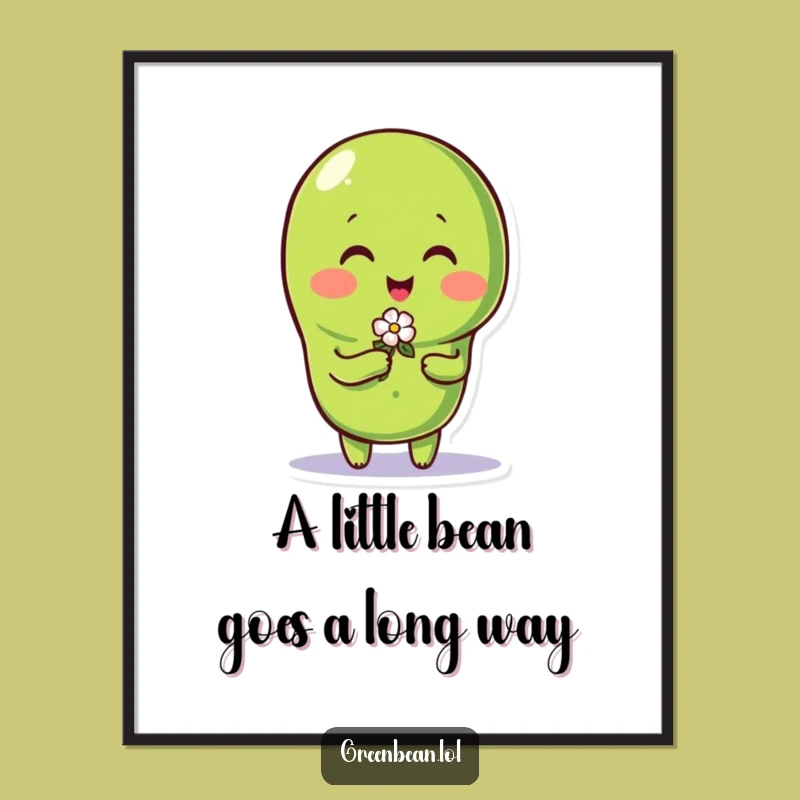 Funny Free Printable Wall Art: Green Bean's Flower of Joy Decor