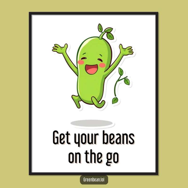 Free Printable Green Bean Fitness Wall Art - Funny Downloadable Decor for Active Spaces