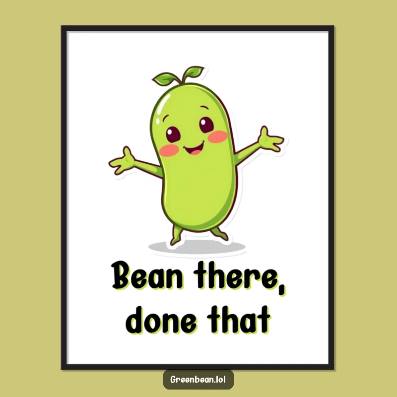 Funny Free Printable Wall Art: Dancing Green Bean Decor - Quirky Download!