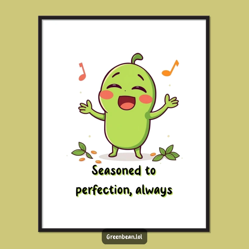 Free Printable Wall Art: Singing Bean Seasoned for a Lively, Funny Home