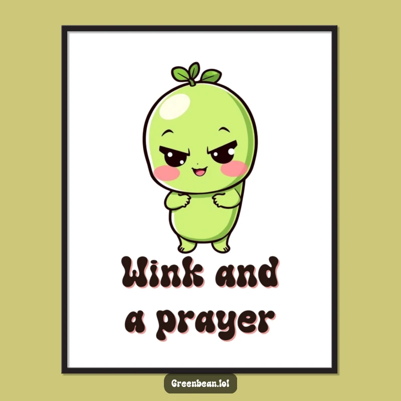 Free Printable Wall Art: Winking Bean Art, Quirky DIY Decor Download