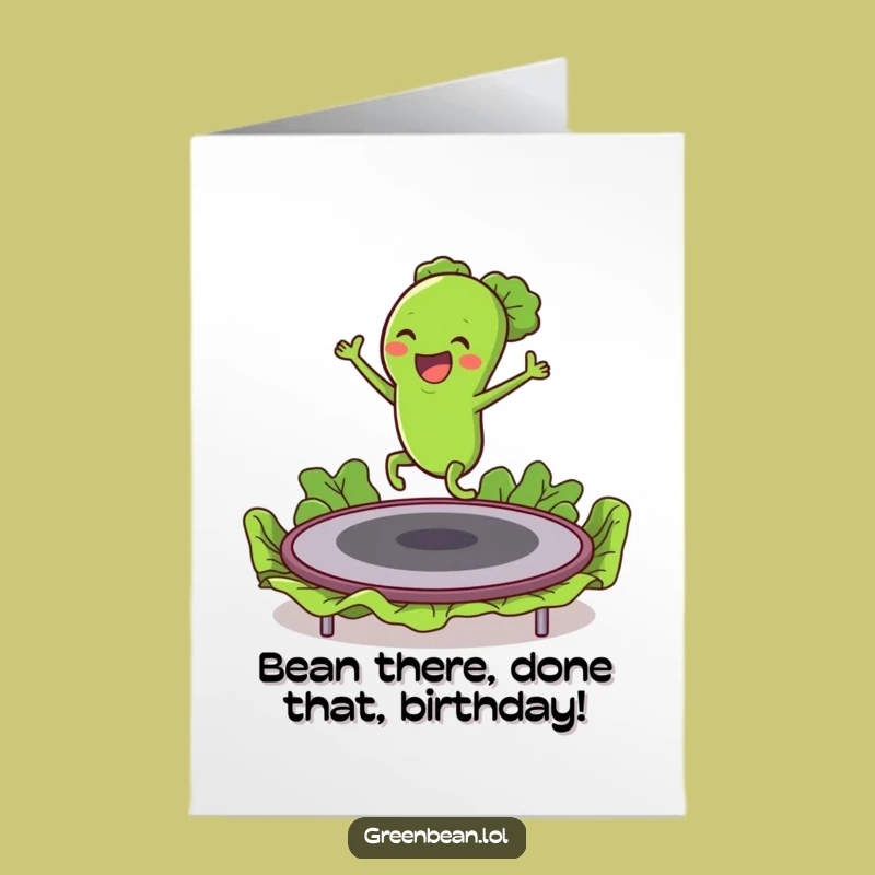 Free Printable Bean Birthday Card: Bouncing Fun Downloadable Gift