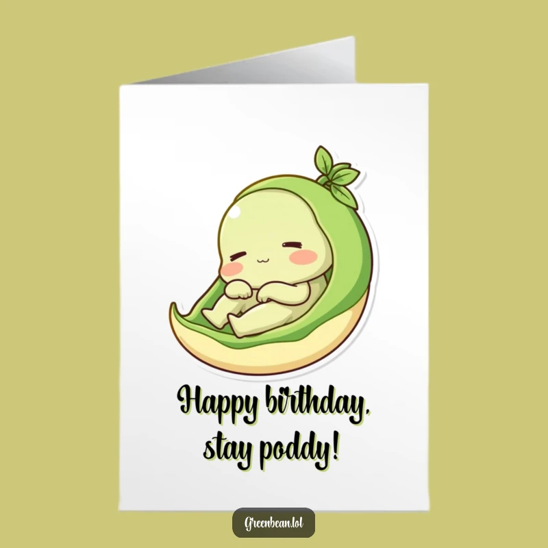 Free Printable Funny Birthday Card: Cozy Bean Design, Humorous Downloadable Gift