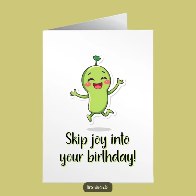 Free Printable Joyful Bean Birthday Card - Funny Downloadable Gift for Ultimate Celebration