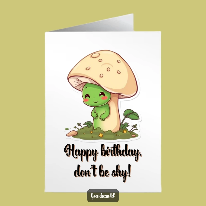 Free Printable Shy Bean Birthday Card: Hidden Fun Downloadable Gift