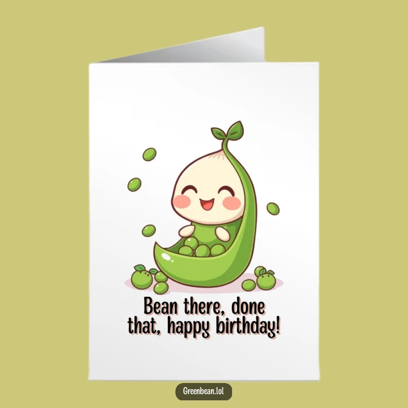 Funny Free Printable Birthday Card: Juggling Bean Downloadable Gift
