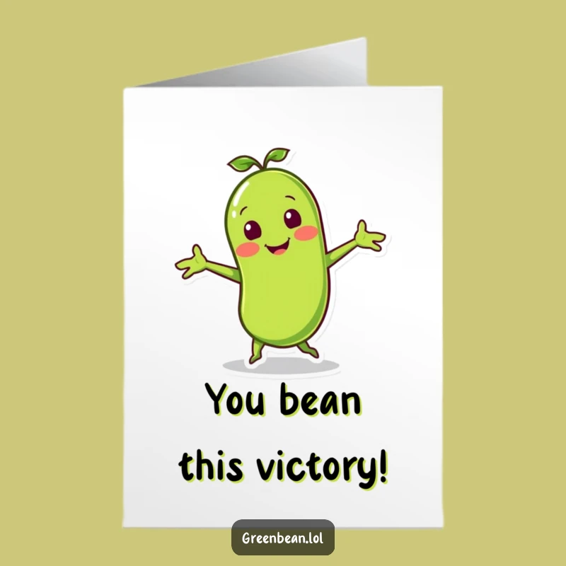 Free Printable Congrats Card: Happy Bean Dance - Instant Download!