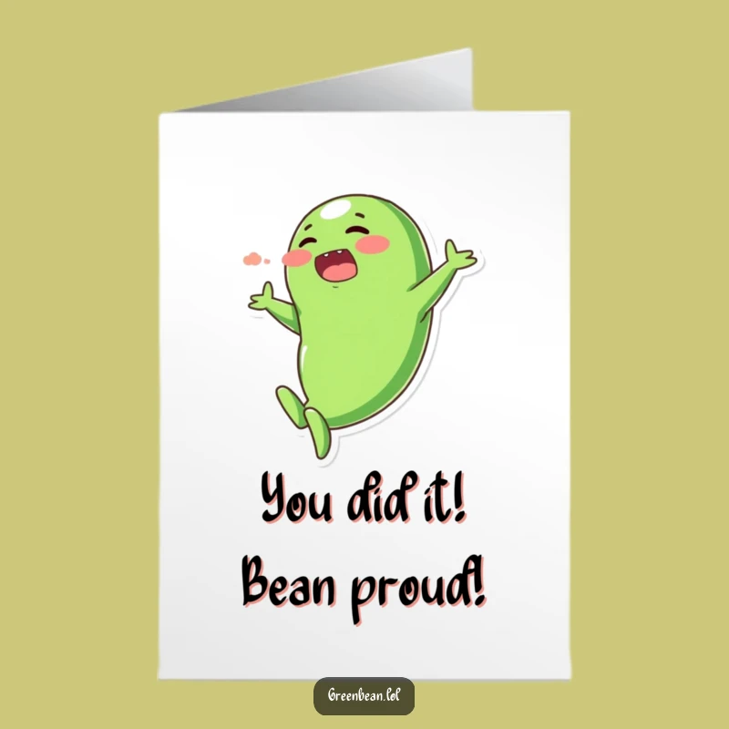 Free Printable Green Bean Dive Card: Funny Congratulations - Downloadable Celebration