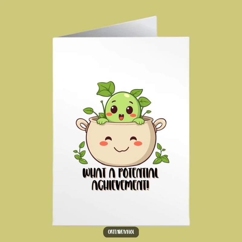 Free Printable Green Bean Surprise Congratulations Card - Humorous Downloadable Greeting for Big Moments