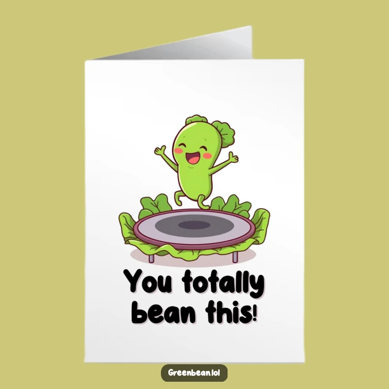 Free Printable Bean Congrats Card: Bouncing Celebration Downloadable Gift
