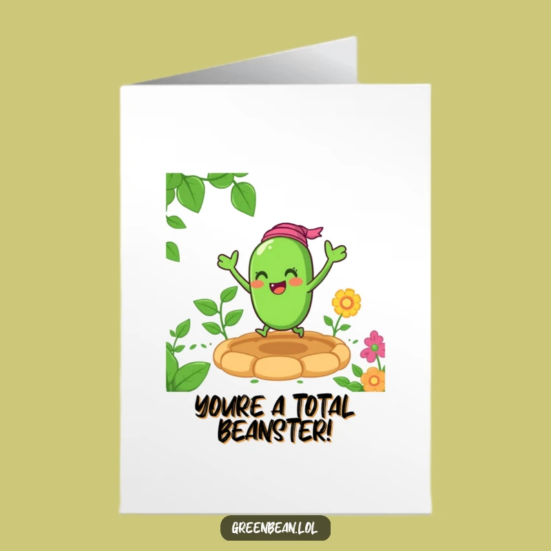 Free Printable Green Bean Congratulations Card - Joyful Downloadable Art Gift