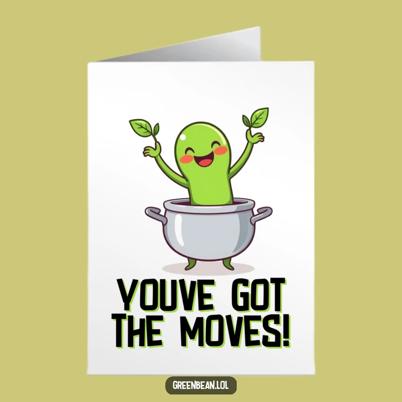 Free Printable Congrats Card: Green Bean Jigging Celebration Downloadable Gift