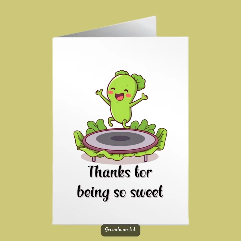 Free Printable Bean Thank You Card: Springy Gratitude Downloadable Gift
