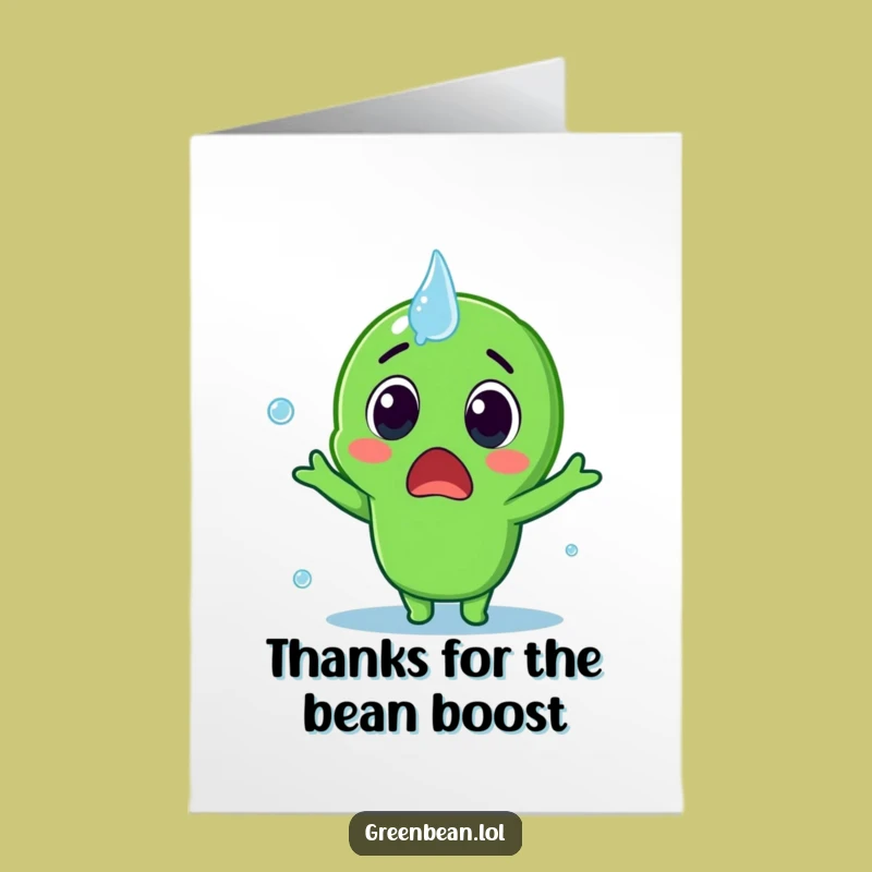 Free Printable Thank You Card: Grateful Green Bean Thanks You
