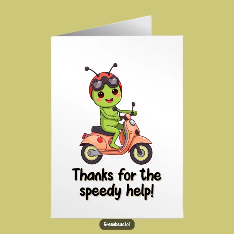 Free Printable Thank You Card: Scooter Bean Gratitude, Charming DIY Gift Idea