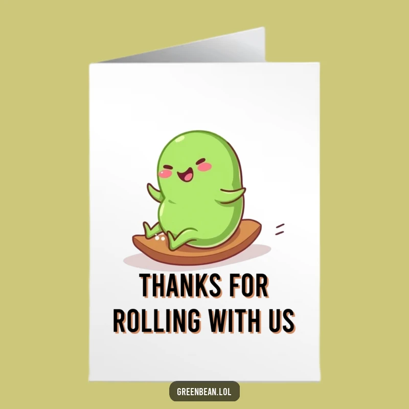 Free Printable Thank You Card: Rolling My Gratitude Downhill for You
