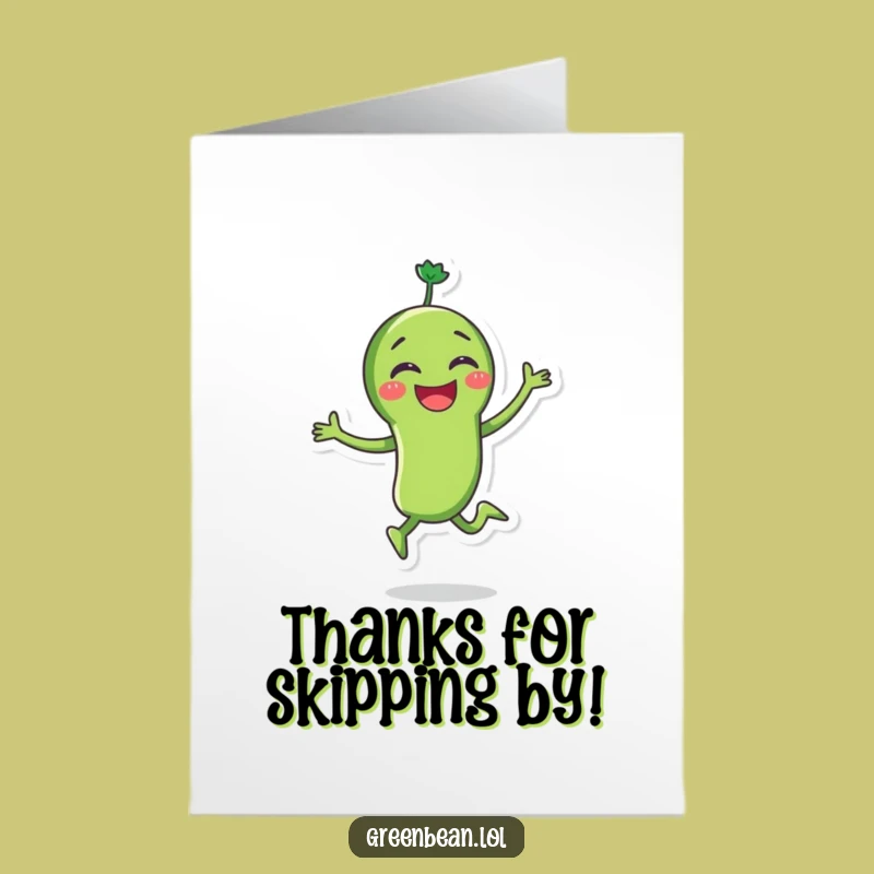 Free Printable Joyful Bean Thank You Card - Funny Downloadable Gift of Heartfelt Thanks