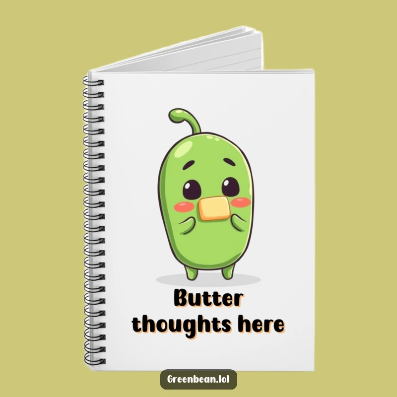 Funny Green Bean Butter Notebook: Hilarious Journal for Surprised Thoughts