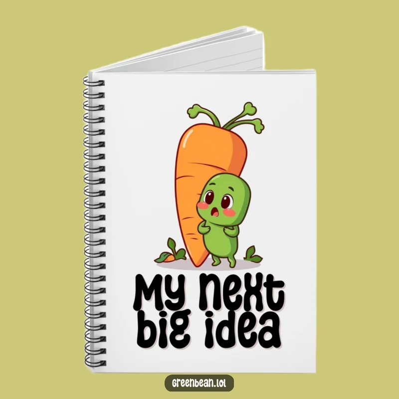 Funny Green Bean Carrot Notebook: Humorous Vegetable Surprise Journal, Perfect Gift