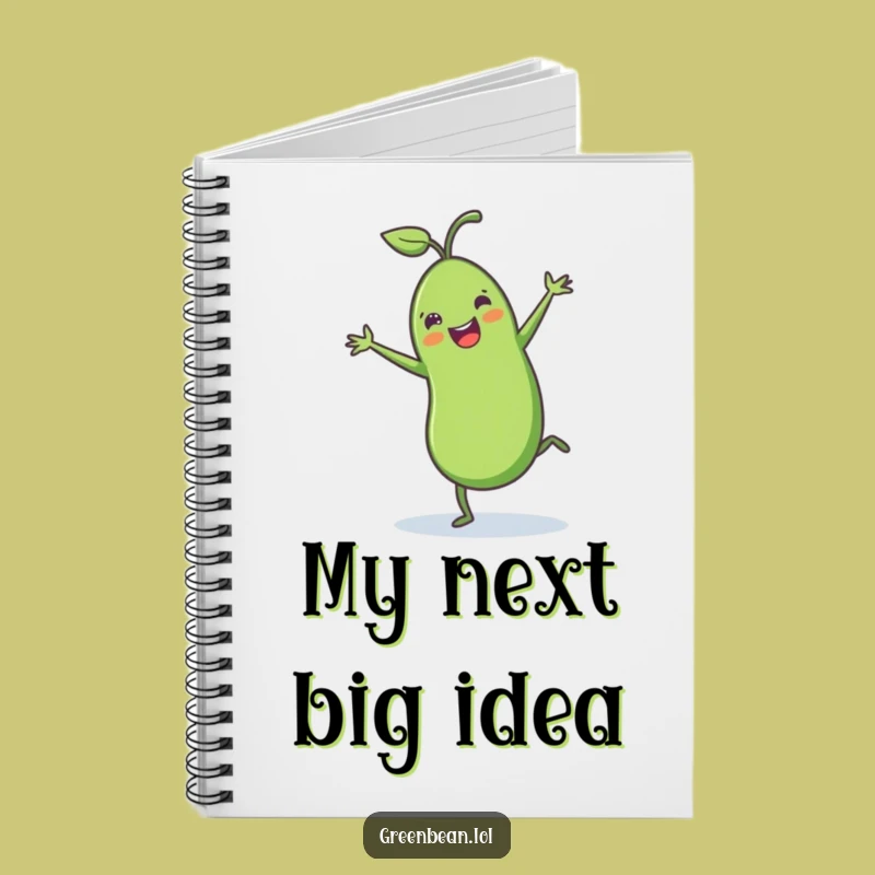 Funny Green Bean Cartwheel Notebook: Hilarious Vegetable Journal for Creative Ideas