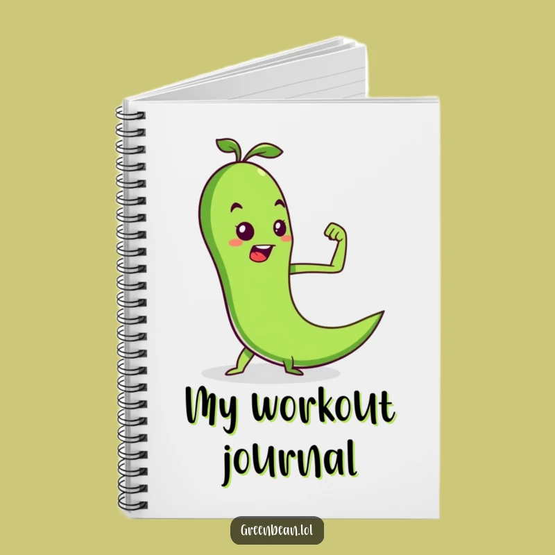 Funny Green Bean Muscle Notebook: Track Your Progress, an Inspiring Funny Gift