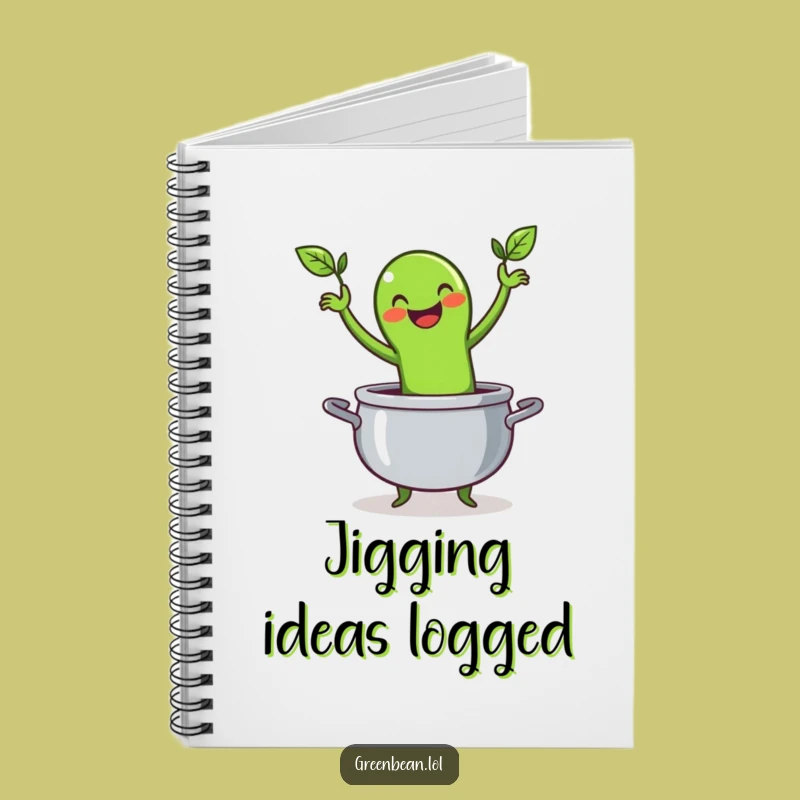 Funny Green Bean Notebook: Jot Down Your Recipes, Hilarious Dancing Journal Gift