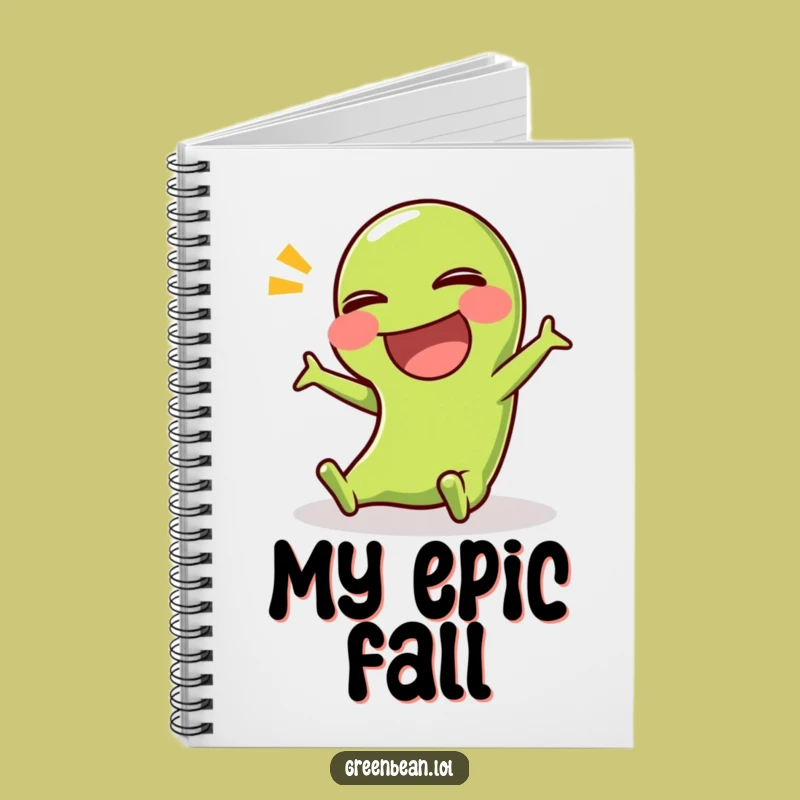 Funny Green Bean Slip Notebook: Jot Down Laughs with Comedic Vegetable Pages