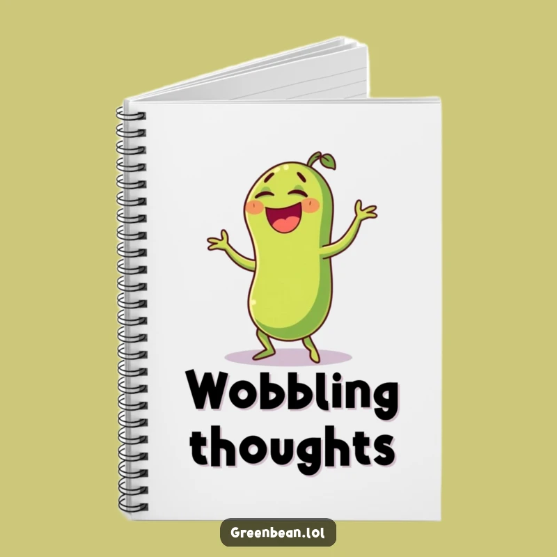 Funny Green Bean Wobble Dance Notebook: Jot Down Laughs, Perfect Funny Gift